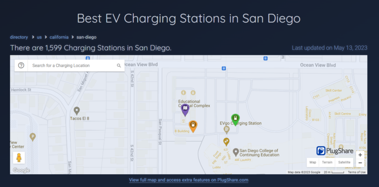PlugShare open EV charger network sells color coded Pins of select EV Network operators clever  768x379
